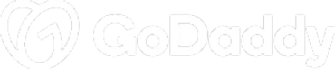 A logo of GoDaddy that is one of the tools that we use for our managed IT services