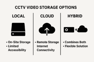 CCTV video storage options comparison infographic
