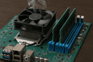 RAM Sticks Installed in a Motherboard